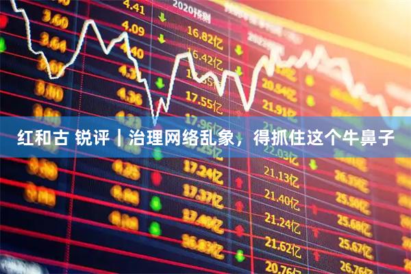 红和古 锐评｜治理网络乱象，得抓住这个牛鼻子
